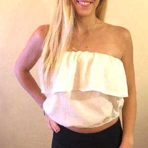 Ruffle Crop Tube Top