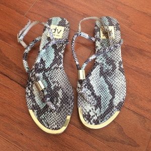 **LOW $** Dolce Vita Sandals, turquoise snake sz 6