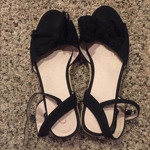Candies Black Wedges