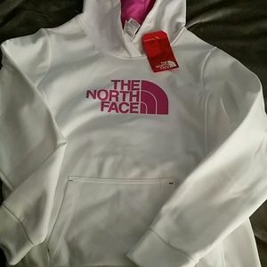 Large North Face women's hoodie.