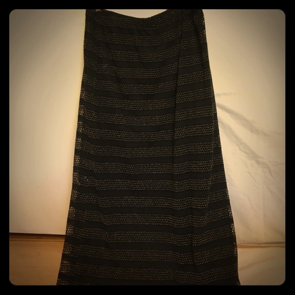 Bobeau mesh maxi skirt