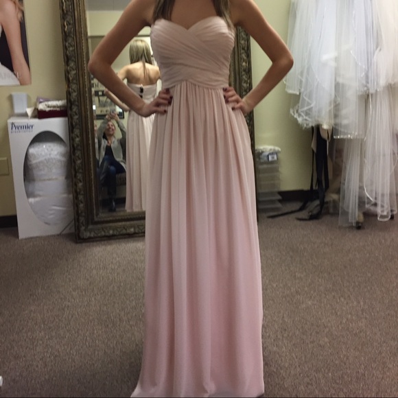 Bill Levkoff Blush Strapless Maxi Dress