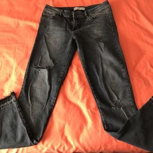 ZARA ripped biker jeans