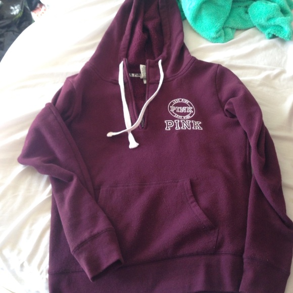 Victoria Secret Burgundy SweatShirt/Zip up