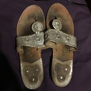 Jack rogers silver/gold