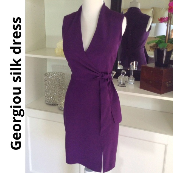 Georgiou Studio Dresses & Skirts - ❤️HOST PICK❤️GEORGIOU gorg purple silk dress