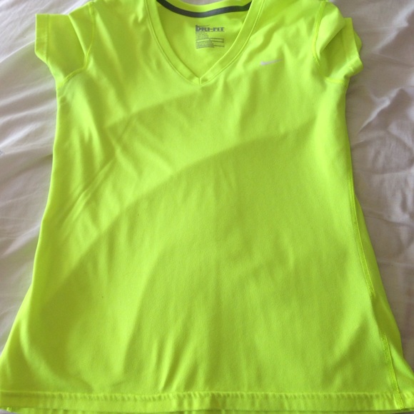 Neon Yellow Nike dry fit short sleeve