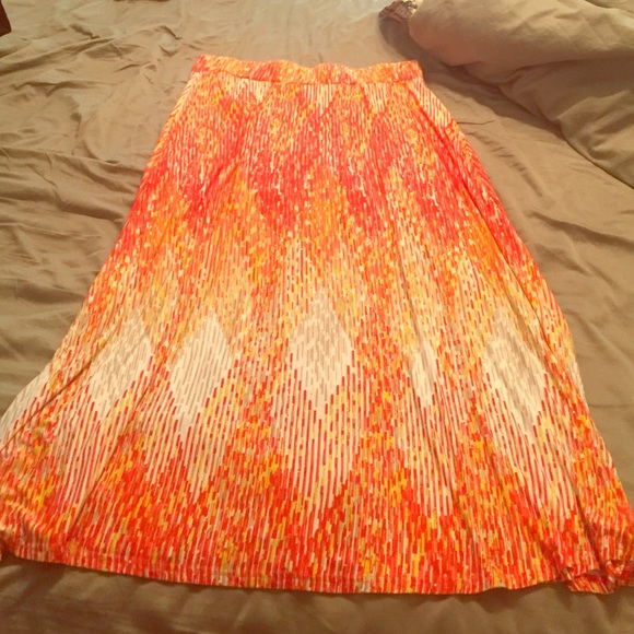 Lane Bryant bright colored maxi skirt