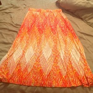 Lane Bryant bright colored maxi skirt