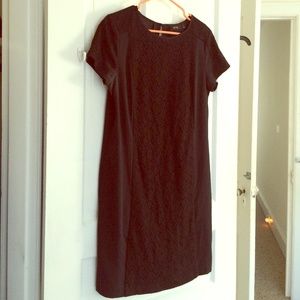 Apt 9 black short sleeve dress with lace inserts!