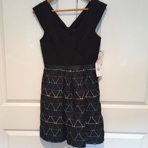 Teal/Black Party Dress
