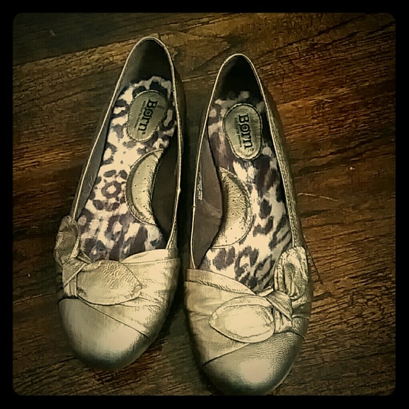 Gold metallic flats