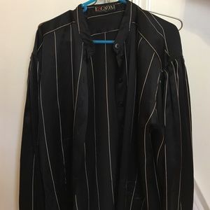 Escada vintage black silky blouse