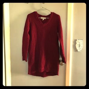 FINAL DAY - Wine colored knit tunic sweater