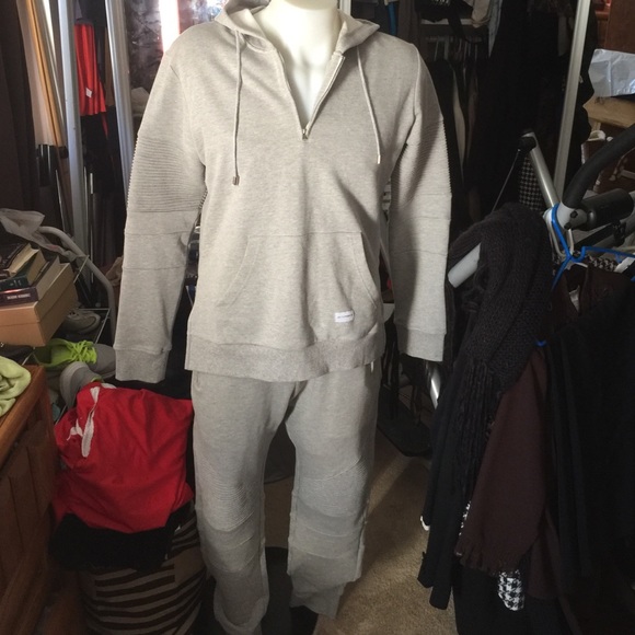 Grey running suit