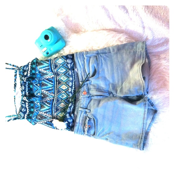 Loose blue and white top - Picture 1 of 1