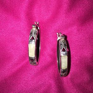 Sterling silver antique style earrings