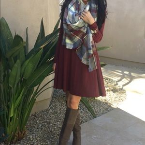 Maroon Swing dress