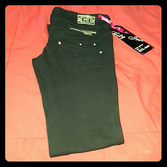 Black stretch pants