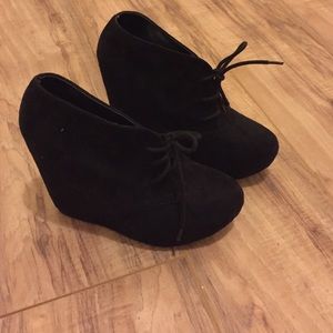 Black Suede Ankle Booties