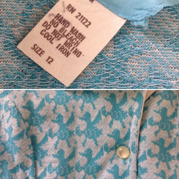 🚫SOLD LOCALLY🚫✨VINTAGE✨ duck print belted top - Picture 4 of 4