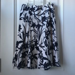 Ann Taylor Floral A-Line Skirt