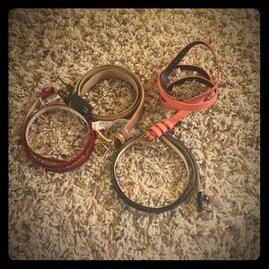 4 assorted belts some NWT size L/XL