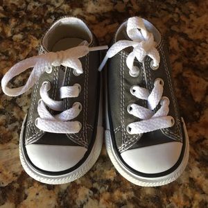 Dark grey converse size 3 infant