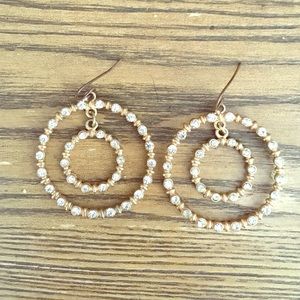 Double Hoop Crystal Earrings