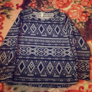 Tribal print top