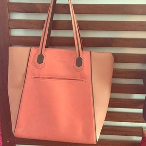 Melon Colored Leather tote