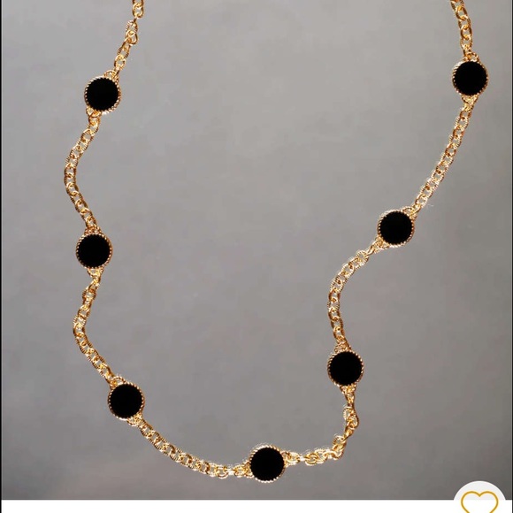 Greenbeads black circle enameled necklace - Picture 1 of 3