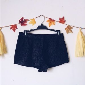 High waisted black shorts