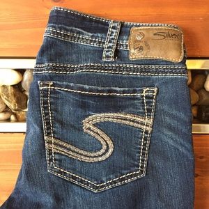 Silver super stretch, super skinny jeans