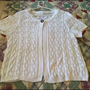 Crocheted White Shrug