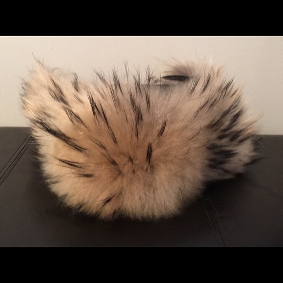Coach Finn Raccoon Tie Fur Scarf NWT $598