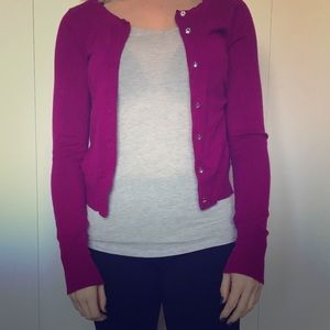 Express Crystal Button Cardigan.