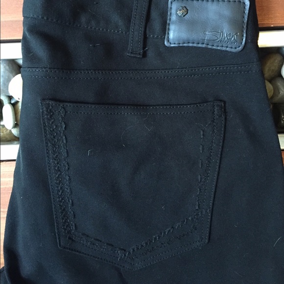 Silver black skinny jeans