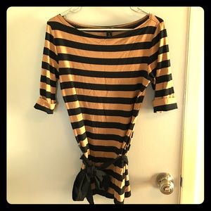 FINAL DAY - Striped tunic with tie detail