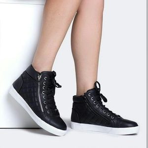Steve Madden quilted high tops