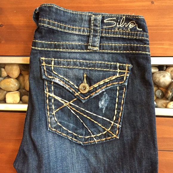 Silver boot cut jeans