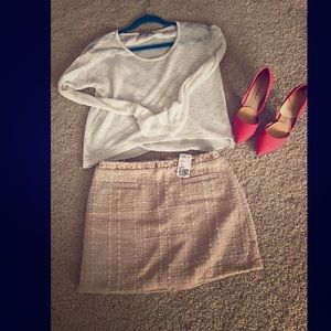Nude Tweed skirt