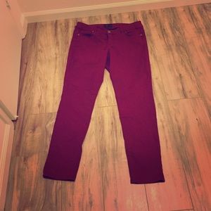 Deep Red Skinny Jeggings
