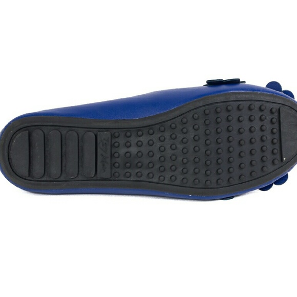 Tory K Women Flower Ballet Flats, b-1618, Blue - Picture 2 of 4