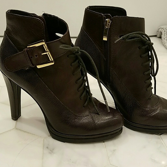 Brown Saks Fifth Avenue booties