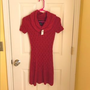Wet Seal cowl neck knitted sweater dress