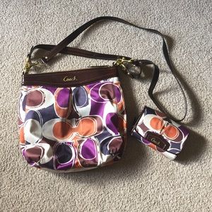 Coach Crossbody Purse/Matching Wallet