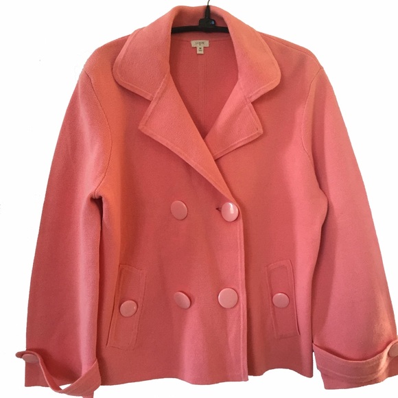 👯🎉HOST PICK🎉NWOT J. Crew salmon pink pea jacket
