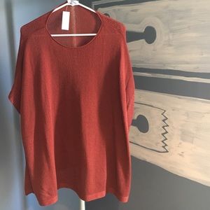 Rust color poncho