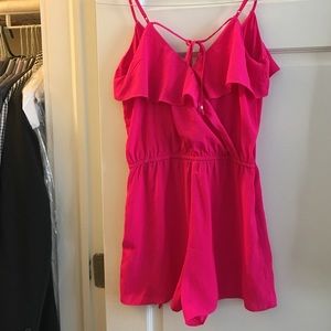 Hot pink American Eagle romper.